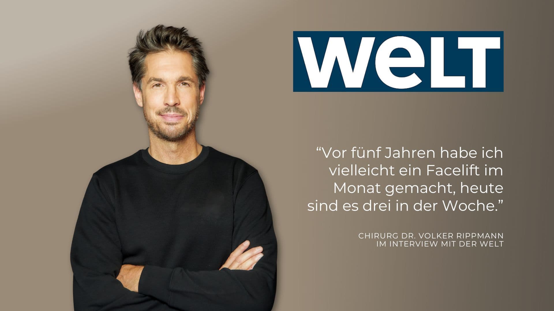 „Hängender Hals, verstrichene Jawline, tiefe Nasolabialfalte – das stört die meisten“ - Dr. Volker Rippmann im Interview